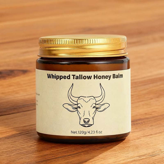 Lopeie Whipped Grass-Fed Beef Tallow Honey Balm - 4 Oz,Moisturizing Cream for Soft, Smooth Skin - Handmade All-Natural Moisturizer - Lavender
