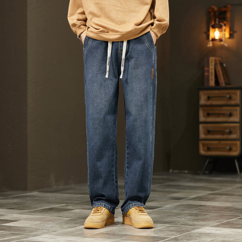 💥VARMT UDSALG 50% RABAT🎁Løse, lige jeans til mænd