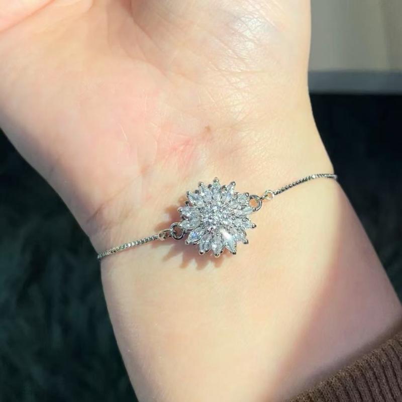 Bracciale con girasole rotante con confezione regalo - Un accessorio calmante e rilassante come regalo per la festa della mamma, regali per San Valentino, regali per la festa della Galentina, gioielli per regali di compleanno