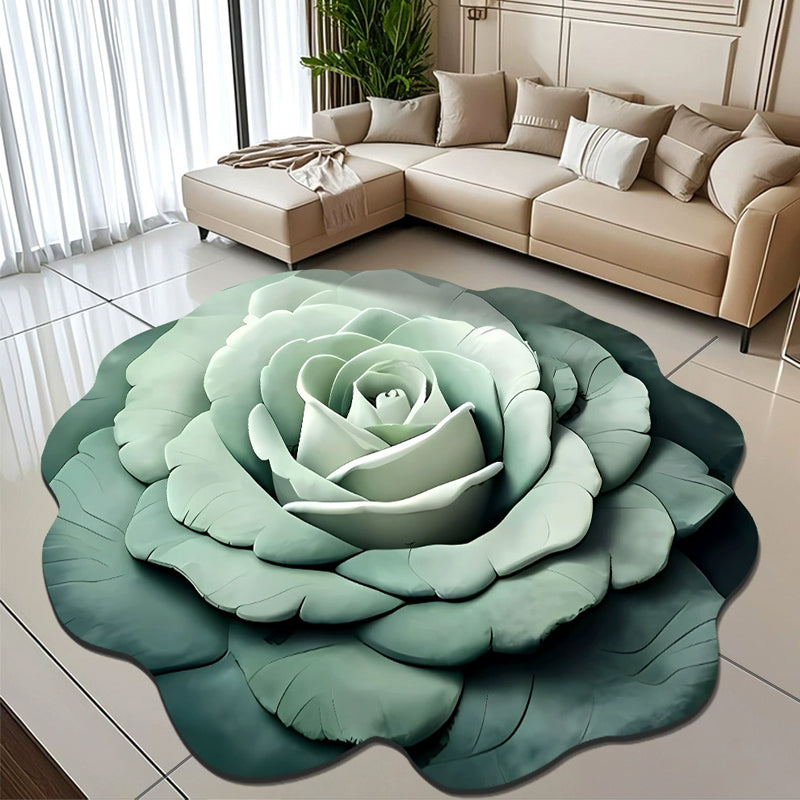 Floral Plush & Diatomaceous Earth Floor Mat