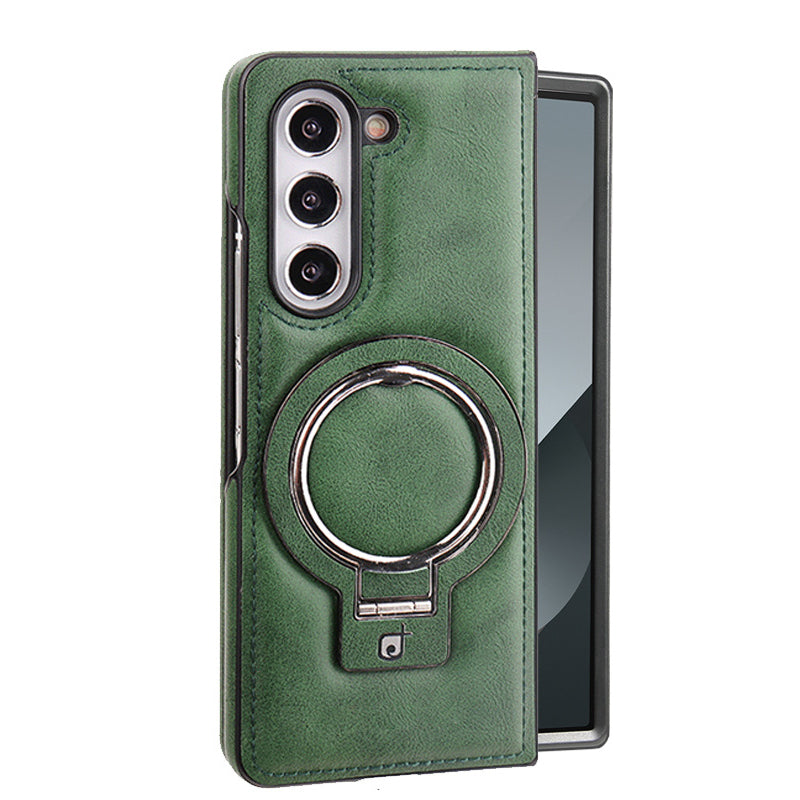 Luxuriöse magnetische Schutzhülle aus PU-Leder mit Ständer für Samsung Z Fold & Z Flip