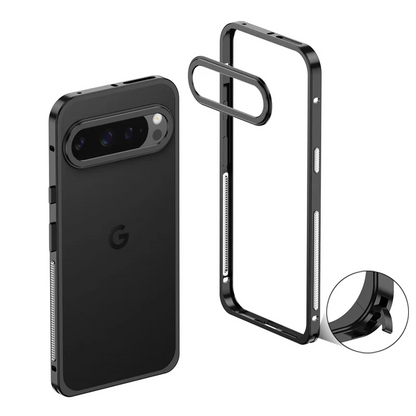 AIRKAS Premium Stainless Steel Frame Google Pixel 9 Pro Case – Slim, Durable Protection