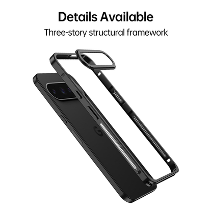 AIRKAS Premium ruostumaton teräskehys Google Pixel 9 Pro -kotelo – ohut, kestävä suoja