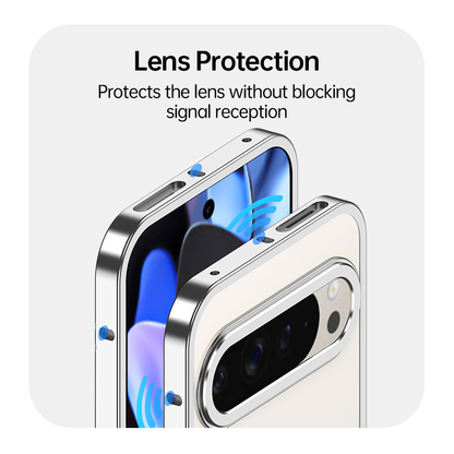 AIRKAS Premium ruostumaton teräskehys Google Pixel 9 Pro -kotelo – ohut, kestävä suoja