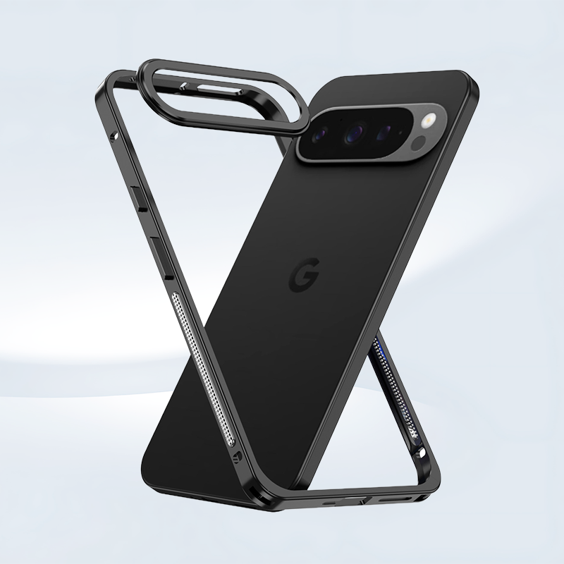 AIRKAS Premium ruostumaton teräskehys Google Pixel 9 Pro -kotelo – ohut, kestävä suoja