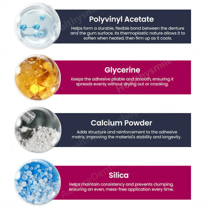 AdhereDent® Thermoplastic Denture Adhesive ⏳ Durable Denture Retention