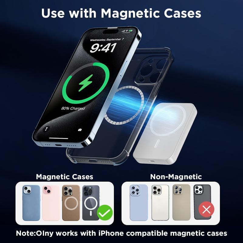 🔋 Magnetic Wireless Power Bank for iPhone – 5000mAh