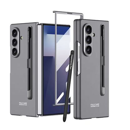 Ny modell egnet for Samsung Zfold 7 Pen Slot Telefonveske med personlig stylusveske Filmintegrert ultratynn beskyttelsesveske