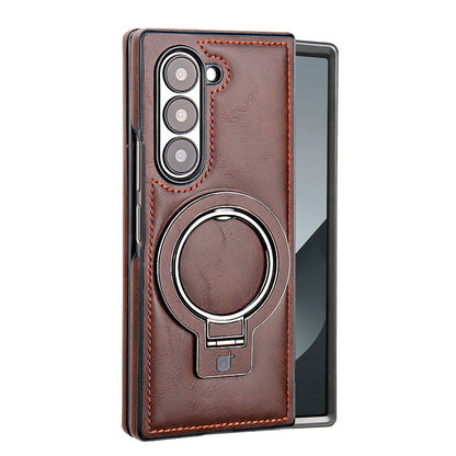 Luxuriöse magnetische Schutzhülle aus PU-Leder mit Ständer für Samsung Z Fold & Z Flip