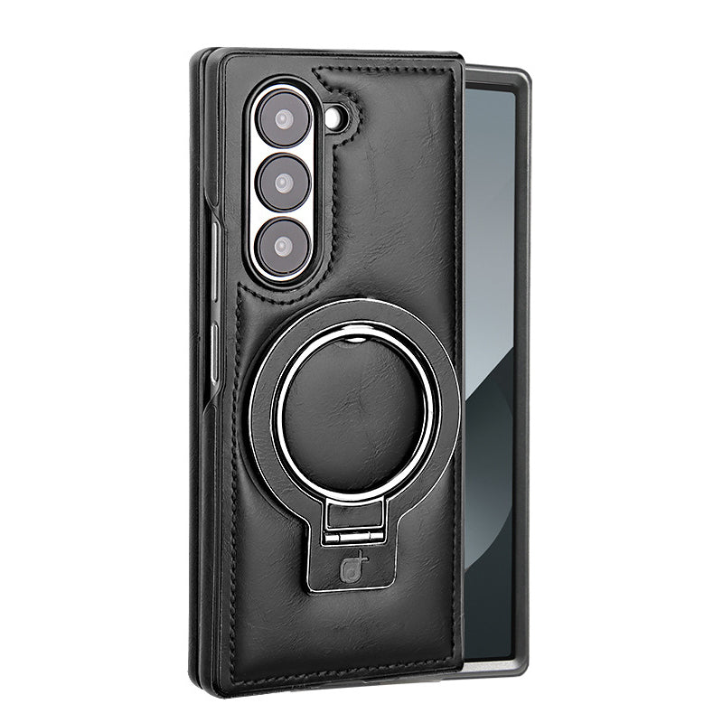 Luxuriöse magnetische Schutzhülle aus PU-Leder mit Ständer für Samsung Z Fold & Z Flip