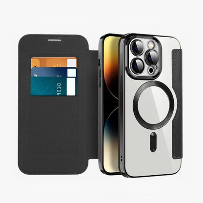 2025 Nieuwe lederen flip-hoes voor mobiele telefoon met textuur voor iPhone