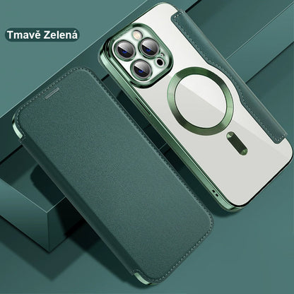 2025 Nieuwe lederen flip-hoes voor mobiele telefoon met textuur voor iPhone