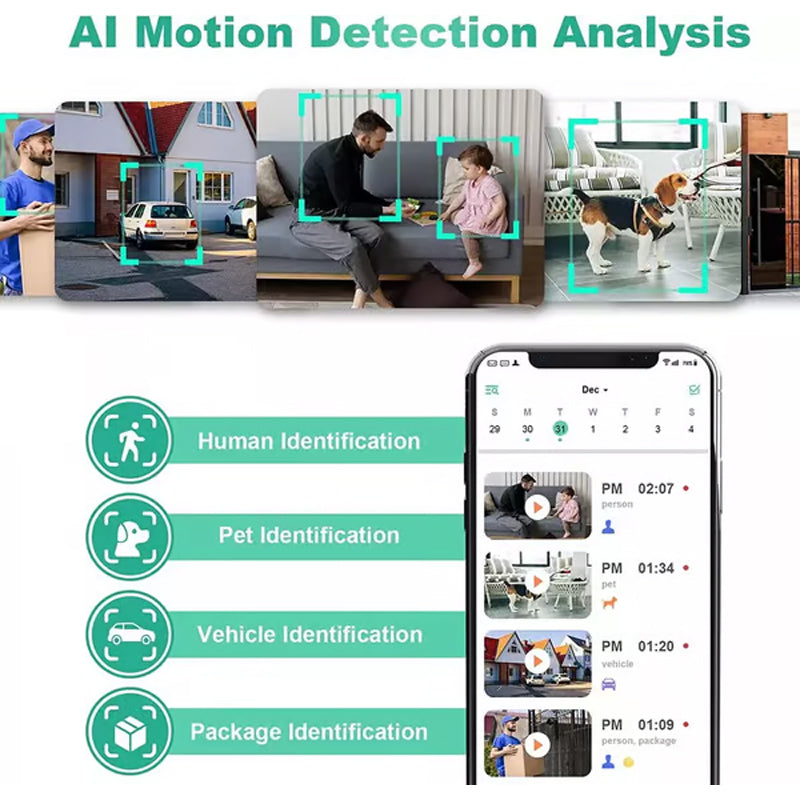 Soldriven övervakningskamera - WiFi trådlös IP-kamera