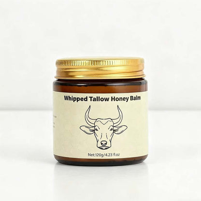 Lopeie Whipped Grass-Fed Beef Tallow Honey Balm - 4 Oz,Moisturizing Cream for Soft, Smooth Skin - Handmade All-Natural Moisturizer - Lavender